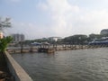 29 July 2022, Ancol, Jakarta, Indonesia - the beach area of Lagon Ancol, the garden of dreams Royalty Free Stock Photo