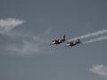 19 July 2009, `Asas de Portugal` Jets during the famous Air Show in Vigo. Royalty Free Stock Photo