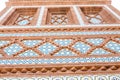 Aragon tower tile texture in Poble Espanyol Royalty Free Stock Photo