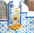 Closeup of mosaic of colored ceramic tile by Antoni Gaudi Royalty Free Stock Photo