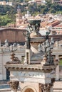 The fountain at the centre of the Placa d`Espanya or Fuente De la Plaza Espana in the center of