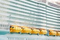 Row of Lifeboats and cabins on a huge Cruise Ship Royalty Free Stock Photo