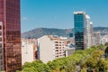 View for Barcelona with Allianz Tower and other skyscrappers