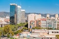 View for Barcelona with Allianz Tower and other skyscrappers