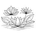 water lily larkspur July birth flower tattoo, water lily larkspur July birth flower tattoo waterlily wall print