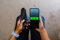 July 17, 2023, Brazil. In this photo illustration, the Kick logo seen displayed on a smartphone