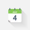4 july calendar icon