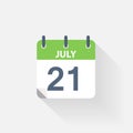 21 july calendar icon