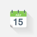 15 july calendar icon