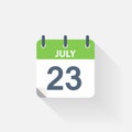 23 july calendar icon