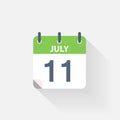 11 july calendar icon