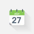 27 july calendar icon