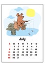 July 2018 calendar