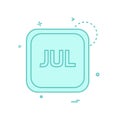 July Calender icon design vector Royalty Free Stock Photo