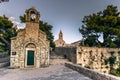 July 18, 2016: A church in the town of Bol, Croatia Royalty Free Stock Photo