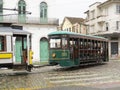 July 22, 2018, City of Santos, Sao Paulo, Brazil, electric tramway green in touristic tour. Royalty Free Stock Photo