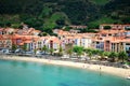 17 JULY 2009, COLLIOURE, FRANCE - people enjoying the summer holidays on the beach of Collioure Royalty Free Stock Photo