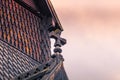 July 24, 2015: Cross of the Urnes Stave Church, UNESCO site, in Royalty Free Stock Photo