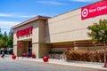 July 30, 2018 Cupertino / CA / USA - Entrance to one of the Target stores located in south San Francisco bay area Royalty Free Stock Photo