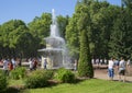 July day at the Roman fountain. Peterhof, Russia