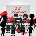 July 15, Democracy and National Unity Day drawing. Translation from Turkish: The Democracy and National Unity Day of Turkey