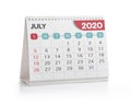 July 2020 Desktop Calendar