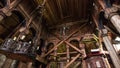 July 24, 2015: Details inside Urnes Stave Church, UNESCO site, i Royalty Free Stock Photo