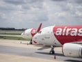 10 july 20, Donmueng airport,  bangkok, Thailand. Many aircraft are grounded do to no passenger during covid19 and coronavirus pan Royalty Free Stock Photo