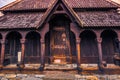 July 23, 2015: Door to enter Urnes Stave Church, UNESCO site, in Royalty Free Stock Photo