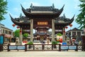 Entrance gate of Qibao Old Town in Shanghai, China