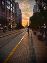 10 July 2023 Eskisehir Turkey. Eskisehir city center at sunset