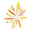 July firework icon, cartoon style