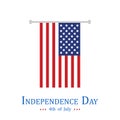 July Fourth. Independence Day in Usa. Poster Banner or Greeting card July Fourh