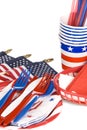 July fourth utensils Royalty Free Stock Photo