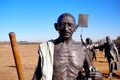 2 July 2019 - Ghandi sculpture at Maropeng, the Cradle of Humankind, Johannesburg, South Africa