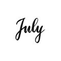 July Handwritten Brushpen Lettering