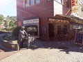 The Ice Cream man and the little girls statue in the old center of Idar - Oberstein Germany