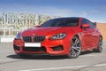 July 7, 2016; Kiev, Ukraine. BMW M6 against the backdrop of the city