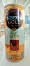 12 July 2023 Lamphun Thailand Nescafe Gold Latte Less Sugar
