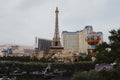 View of the Las Vegas strip on a cloudy evening during the summer monsoon season