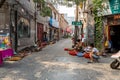 July 2016 - Luoyang, China - the small street that runs through the ancient city of Luoyang,