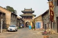 July 2016 - Luoyang, China - the small street that runs through the ancient city of Luoyang, near the Old Drum Tower. Royalty Free Stock Photo