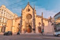 Eglise Saint Bonaventure old church at sunset