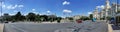 July 08, 2020. Madrid. Panoramic of the Plaza de Cibeles during the new normality