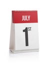 July Month Days Calendar First Day