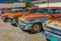 July 10, 2016 Montrose Colorado - Antique Rusty Cars in a lot