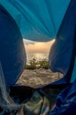 July morning from the tent Royalty Free Stock Photo