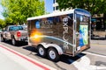 July 16, 2019 Mountain View / CA / USA - NASA Silicon Valley Ames Research Center promotion vehicle parked near the downtown area Royalty Free Stock Photo