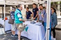 July 16, 2019 Mountain View / CA / USA - Representatives from Waymo talk to visitors at Technology Showcase event in Silicon