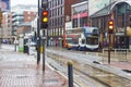 An outward bound double deck Stagecoach bus in Sheffield